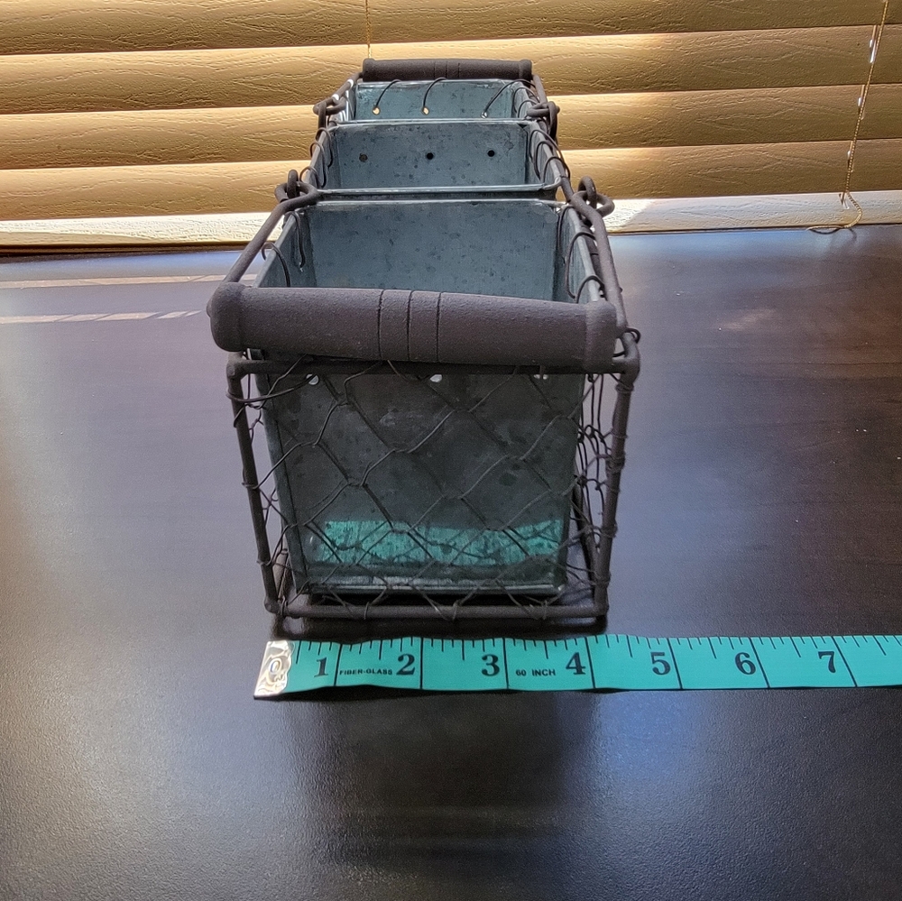 Rustic Metal Planter Storage Box - Picture 7 of 7